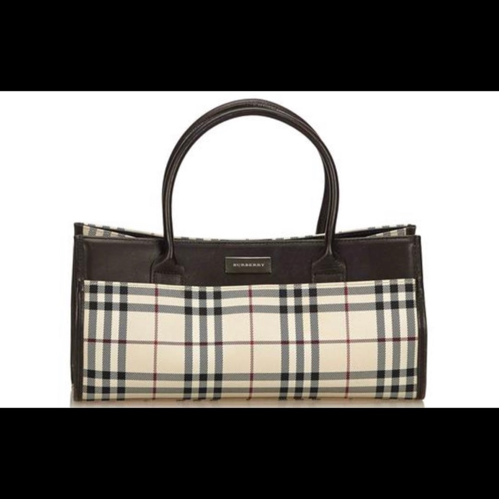 Burberry multicolored plaid handle bag